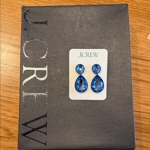 J. Crew Blue Brûlée Drop Earrings
